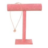 (6203RS)TUBO ALTO TERCIOPELO ROSA PARA COLLAR  (25X30X7CM)