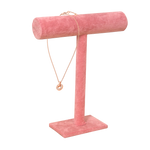 (6203RS)TUBO ALTO TERCIOPELO ROSA PARA COLLAR  (25X30X7CM)