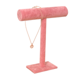 (6203RS)TUBO ALTO TERCIOPELO ROSA PARA COLLAR  (25X30X7CM)