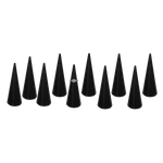 (CONO NG) CONO NEGRO DE PLASTICO PARA ANILLO PAQ CON 10 PCZ  (6X3CM)