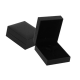(CR3NG)ESTUCHE CARTER NEGRO PARA CADENA Y ARETES (6.9X4.1X2.9CM)
