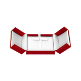 (CR5RJ) ESTUCHE CARTER ROJO PARA CADENA,ARETES Y ANILLO  (8.9 x 7.6 x 3.9 cm)