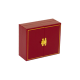 (CR5RJ) ESTUCHE CARTER ROJO PARA CADENA,ARETES Y ANILLO  (8.9 x 7.6 x 3.9 cm)
