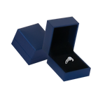 (CR1AZ) ESTUCHE CARTER AZUL MARINO PARA ANILLO  (5.2 x 4.7 x 3.7 cm)