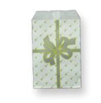010801 (0407) bolsa chica de papel estampado de moño paq con 100 bolsas (9.8 x 13.5 cm)