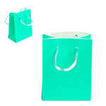 010902 (BP0AQ) Bolsa mini de papel aqua con asa  (3.5 x 8 x 5.9 cm)