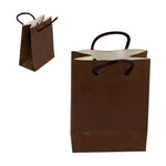 010904 (BP0CF) Bolsa mini de papel café con asa  (3.5 x 8 x 5.9 cm)