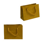 010914 (BP1OR) Bolsa chica de papel dorado con asa  (12 x 9 x 5 cm)