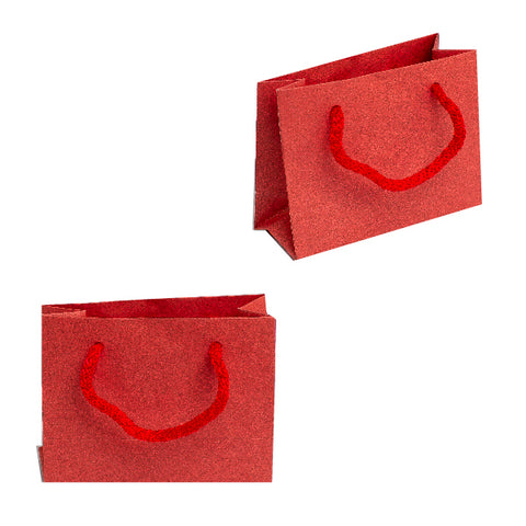 010917 (BP1RJ) Bolsa chica de papel rojo con asa  (12 x 9 x 5 cm)