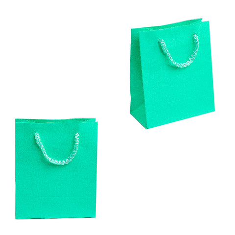 010919 (BP2AQ) Bolsa mediana de papel aqua con asa  (11.5 x 13.5 x 6 cm)