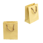 010920 (BP2BE) Bolsa mediana de papel beige con asa  (11.5 x 13.5 x 6 cm)