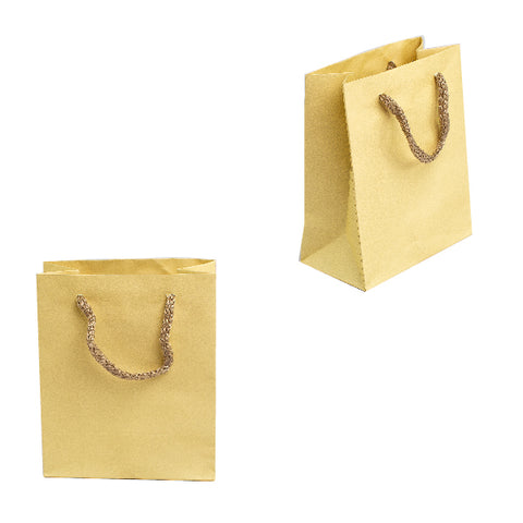 010920 (BP2BE) Bolsa mediana de papel beige con asa  (11.5 x 13.5 x 6 cm)