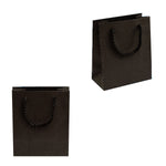 010924 (BP2NG) Bolsa mediana de papel negro con asa  (11.5 x 13.5 x 6 cm)