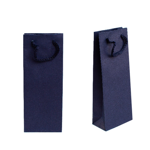 010927 (BP3AM) Bolsa alargada de papel azul marino con asa  (8.9 x 23 x 5 cm)
