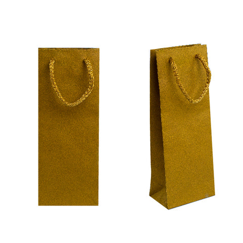 010932 (BP3OR) Bolsa alargada de papel dorado con asa  (8.9 x 23 x 5 cm)