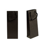 010933 (BP3NG) Bolsa alargada de papel negro con asa  (8.9 x 23 x 5 cm)