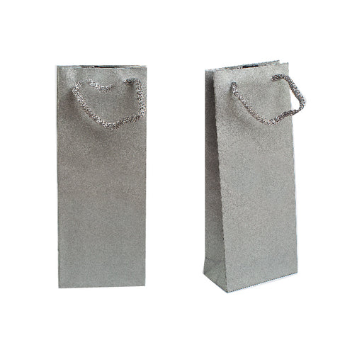 010934 (BP3PL) Bolsa alargada de papel plata con asa  (8.9 x 23 x 5 cm)