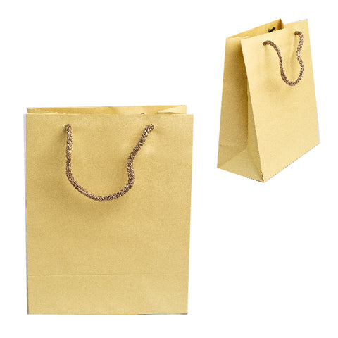 010938 (BP4BE) Bolsa grande de papel beige con asa  (18.8 x 22.3 x 9.3 cm)