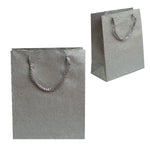 010943 (BP4PL) Bolsa grande de papel plata con asa  (18.8 x 22.3 x 9.3 cm)
