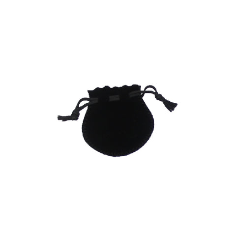 011301 (B0) Bolsa chica de terciopelo negro ovalada (7 x 7 cm)