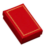 020203 (CCR4) Caja tipo carter rojo, para aretes, y cadena (5 x 8 x 2.6 cm)