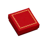 020208 (CCR2) Caja tipo carter, color rojo para arete chico (5 x 5 x 2.1 cm)