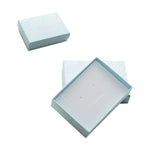 020318 (C2AC) Caja lisa, color azul cielo para cadena y aretes (6 x 8.4 x 2.5 cm)