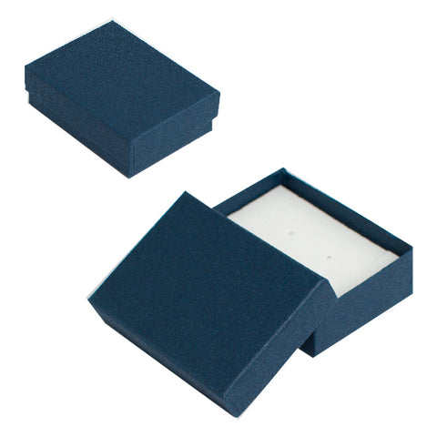 020325 (C2NV) Caja lisa, color azul cielo para cadena y aretes  (8 x 6 x 2.5 cm)