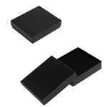 020329 (C5NG) Caja lisa, color negro para cadena, aretes y anillo  (10 x 9 x 2.5 cm)