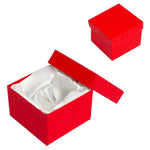 020361 (C10RJ) Caja lisa, color rojo para aro (8.5 x 8.5 x 5.5 cm)