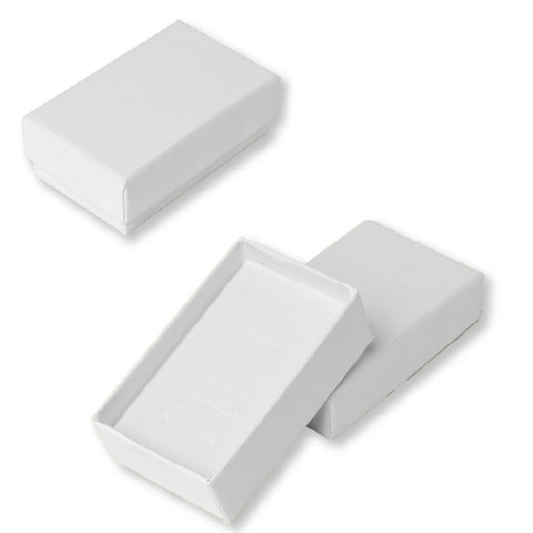 020366 (C1BL) Caja lisa, color blanco para anillo  (5.8 x 5 x 3 cm)