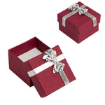 021210 (CM1ARJ) Caja con moño color rojo para anillo (4.5 x 5.4 x 3.4 cm)