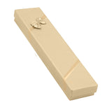 021223 (CM6IOR) Caja con moño color dorada para pulsera (20.4 x 4.5 x 2.2 cm)