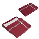 021230 (CM9RJ) Caja con moño color rojo para collar (19 x 13.9 x 3.8 cm)