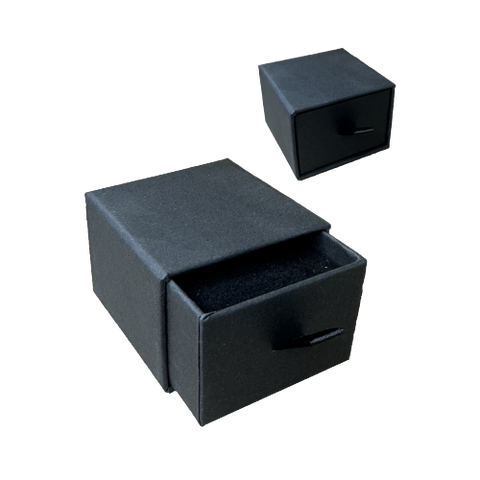 (022011) Caja tipo cajon negra para anillo (5x5x3.5cm)