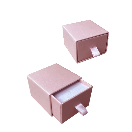 (022013) Caja tipo cajon rosa para anillo (5x5x3.5cm) – Estuches Jacqui
