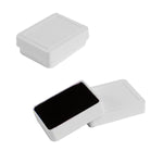 031309 (250BN) Estuche de plastico blanco con inserto negro para aretes paq con 50 estuches  (5.5 x 4.2 x 2 cm)