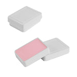 031310 (250BR) Estuche de plástico blanco con inserto rosa para aretes paq con 50 estuches  (5.5 x 4.2 x 2 cm)