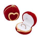 031621 (BOLSA RJ) Estuche para anillo / bolso rojo corazón dorado (5.8 x 4.2 x 5.6cm)