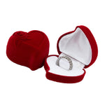 031628 (CORAZON RG) Estuche para anillo, en forma corazón rg rojo (6 x 6 x 4 cm)