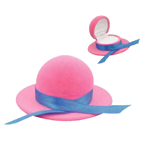 031663 (SOMBREROCANDY) Estuche para anillo / sombrero candy rosa (7.2 x 7.2 x 3.4 cm)