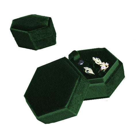 (040275) Estuche exagonal para juego ch color verde turqueza (10x10x5.5 cm)