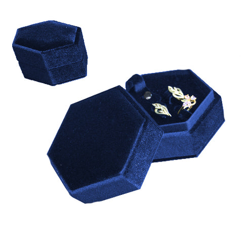 (040276) Estuche exagonal para juego ch color azul marino (10x10x5.5 cm)