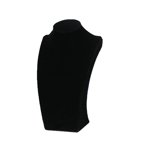 051104 (5902N) Exhibidor de terciopelo negro, cuello fashion grande para collar (25 x 16.4 cm)