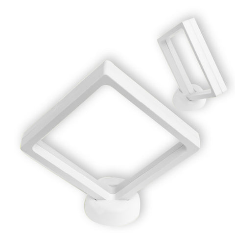 051303 (0112) Exhibidor para encapsular, cuadrado grande blanco (11 x 11 x 2 cm)