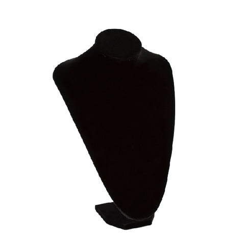 051623 (CT1) Exhibidor de terciopelo negro, cuello grande para collar largo (22x 35 cm)