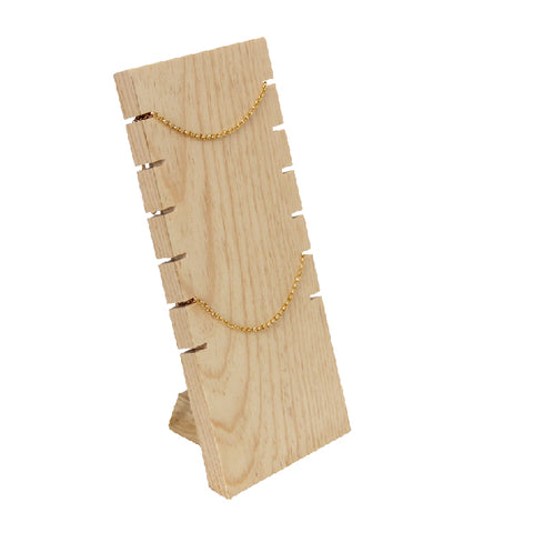 053052 Exhibidor de madera natural para collar (13.5 x 28.5 x 1.7 CM)