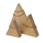 053055 Exhibidor de madera juego de 3 triángulos para reloj o pulsera