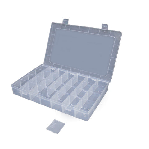 060515 (9007) Organizador de plástico grande con casilleros ajustables  (26 x 17 x 5 cm)