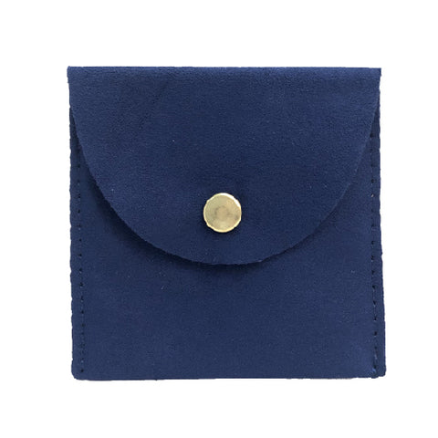 (1332) Sobre de gamuza Azul marino  paquete con 5 piezas (7x7cm)